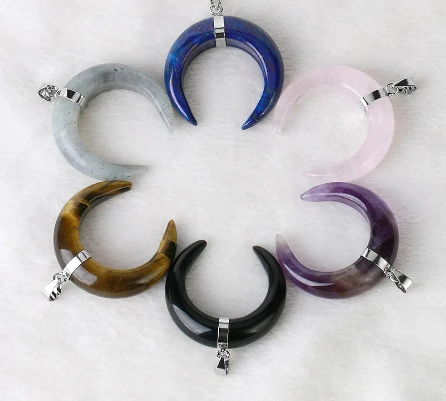 Crystal Crescent Moon Necklaces