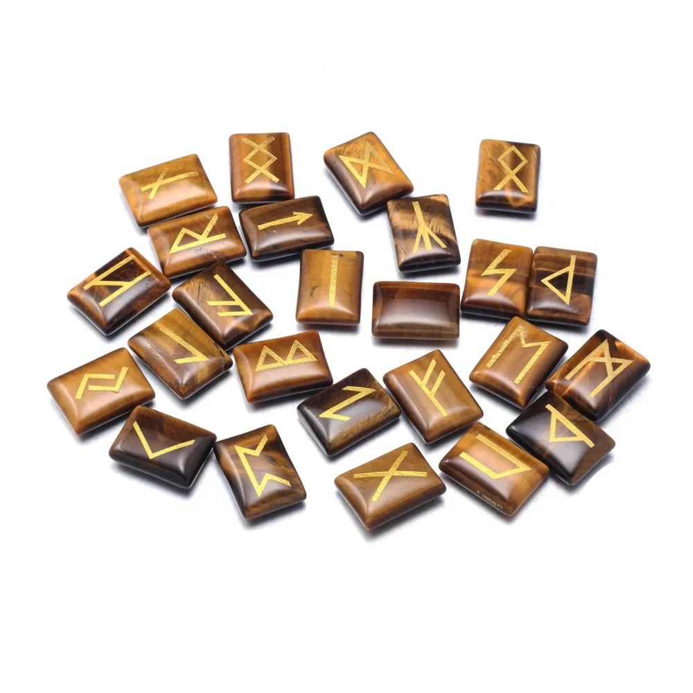 Rectangular Crystal Rune Sets | 25 Pieces