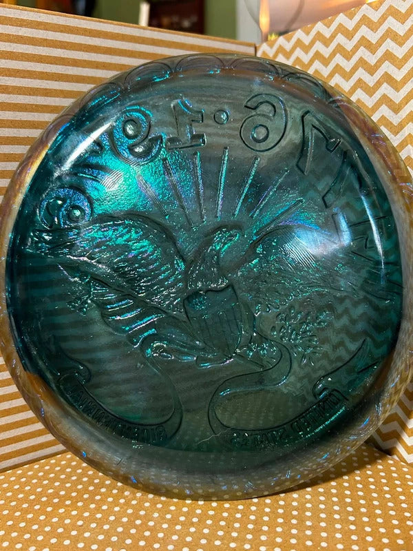 1976 Indiana Glass Bicentennial Eagle Carnival Glass Plate