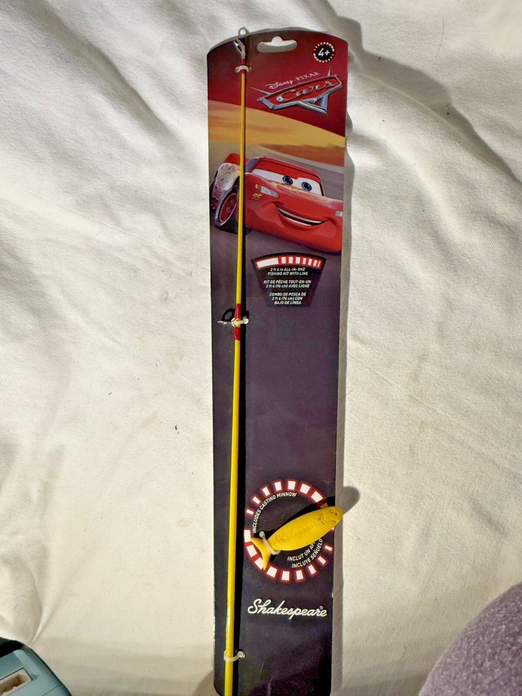 Disney Pixar Cars Shakespeare Kids Fishing Rod Reel Kit 2'6" New Old Stock