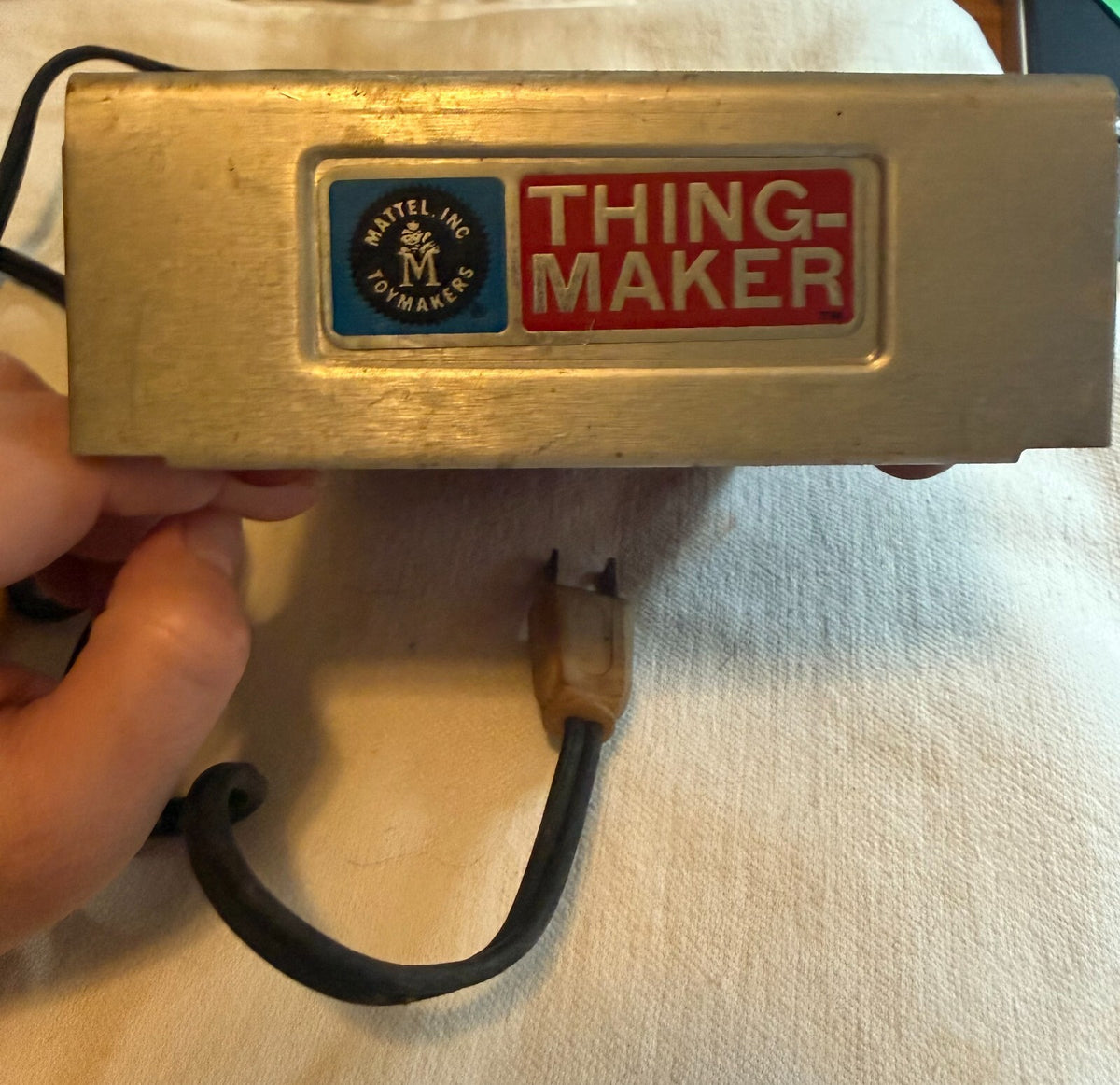 Vintage Mattel Thingmaker Creepy Crawlers Maker w/ Assorted Metal Molds Untested