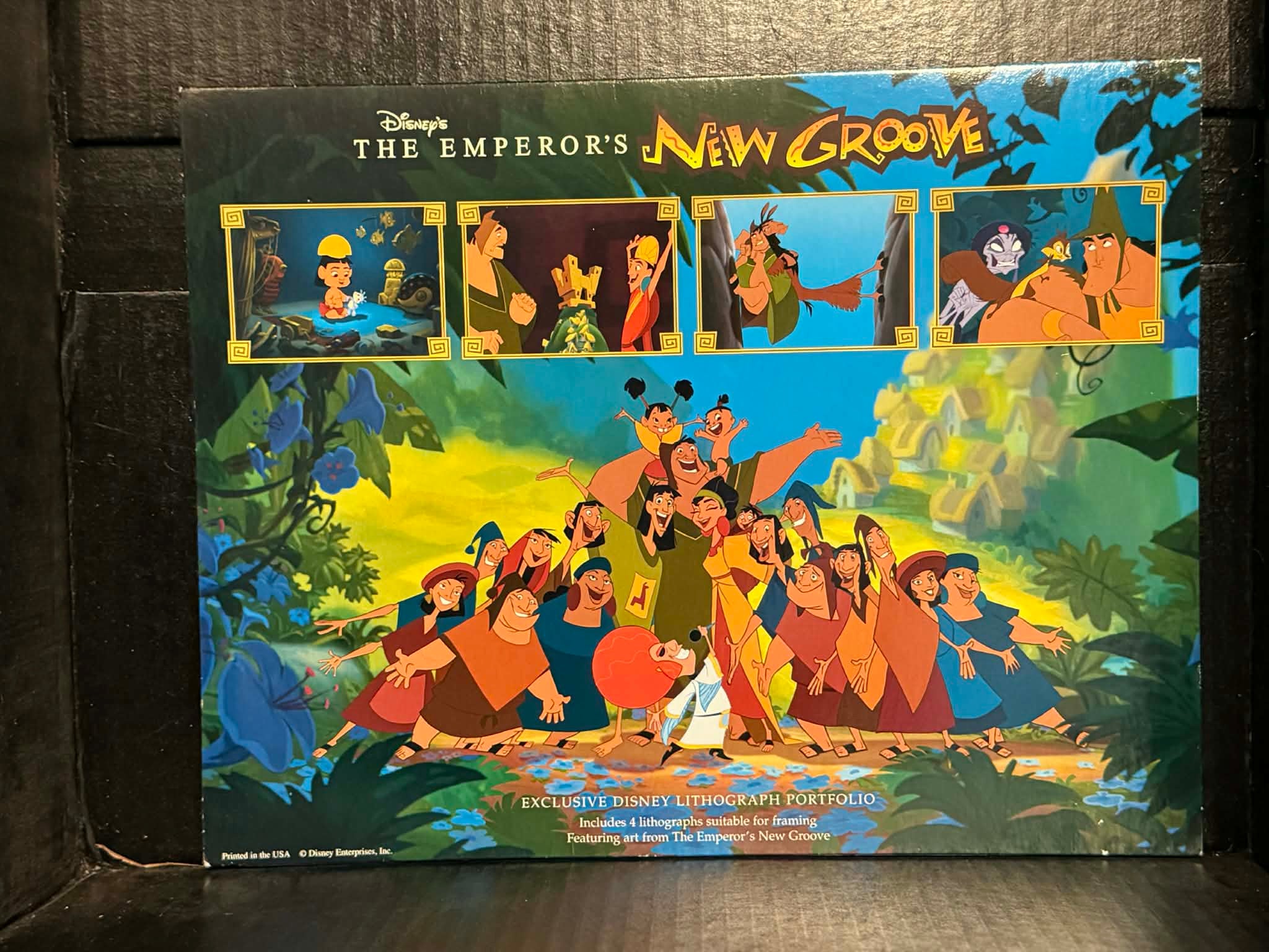 Disney The Emperor’s New Groove Exclusive Lithograph Portfolio Set of 4