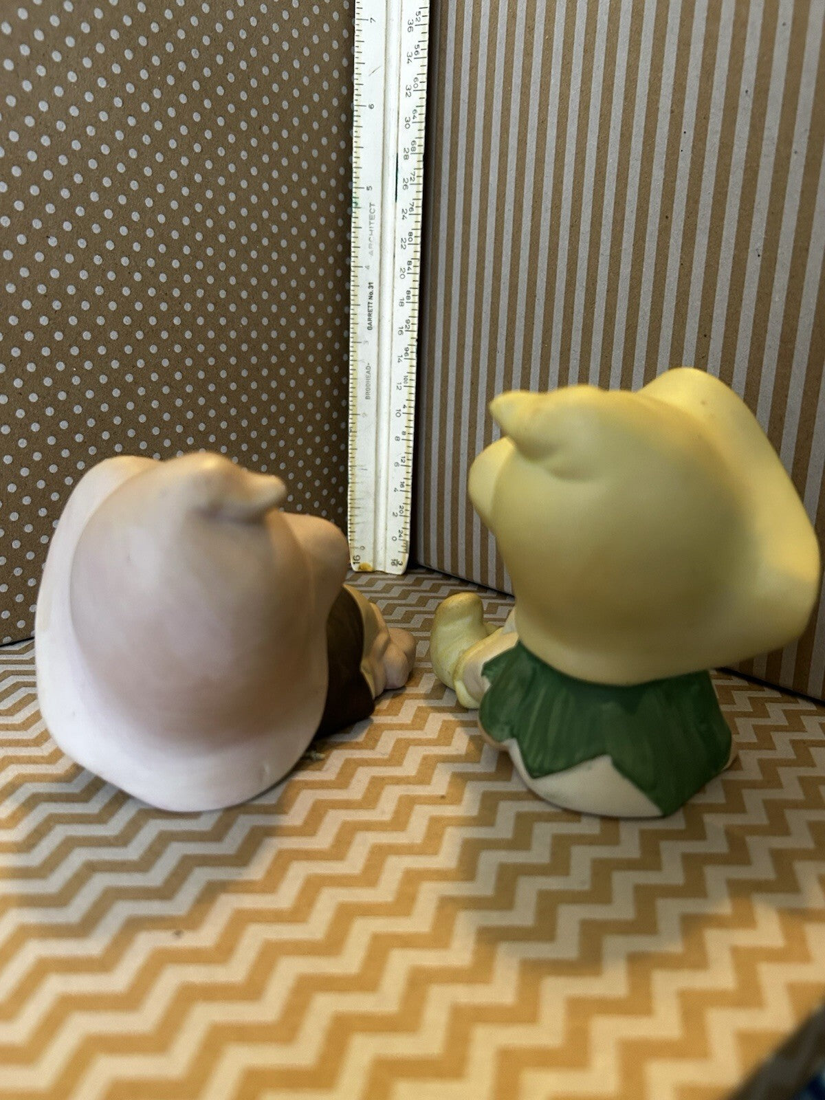 HOMCO Elf Pixie Figurines Pair 5213 Made in Taiwan Vintage Whimsical Decor