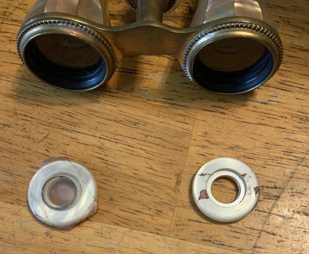 Antique French Mother of Pearl Opera Glasses La Nacre Paris Binoculars
