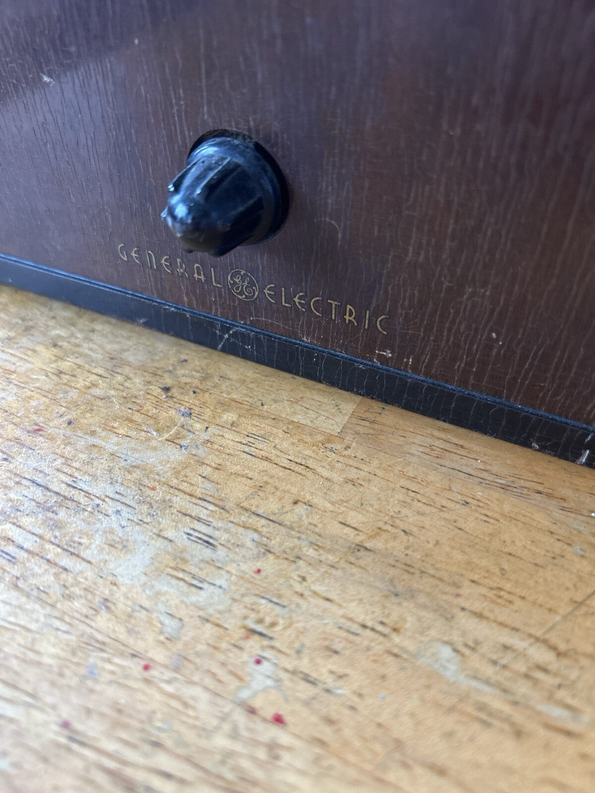 Vintage GE LM-14 Record Player Wood Case Mid-Century As-Is