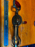 Vintage Hand Crank Egg Beaters Lot of 2 Stainless Red Handle Kitchen Mixers