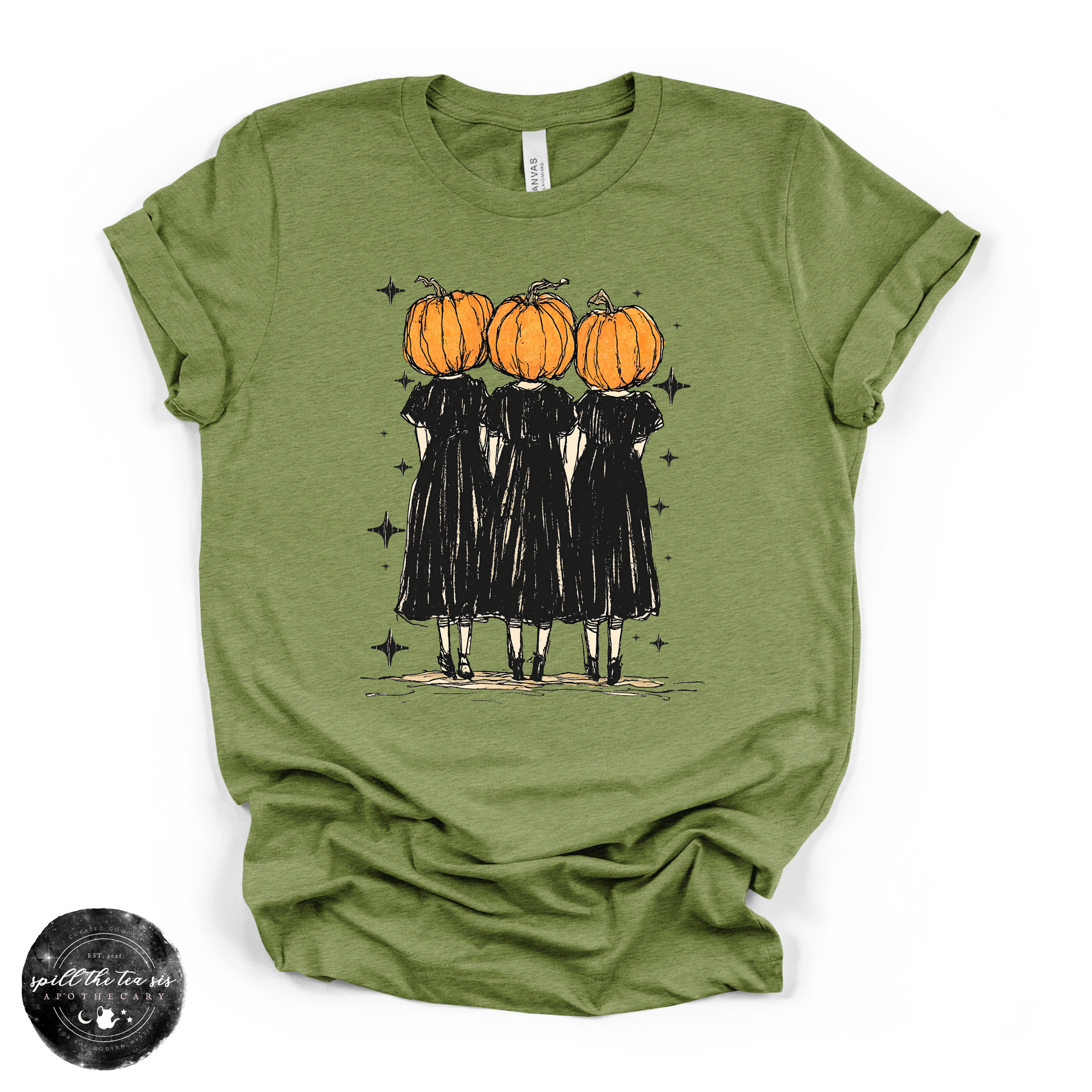 Pumpkin Heads Tee | Vintage Halloween Pumpkin People Graphic T-Shirt