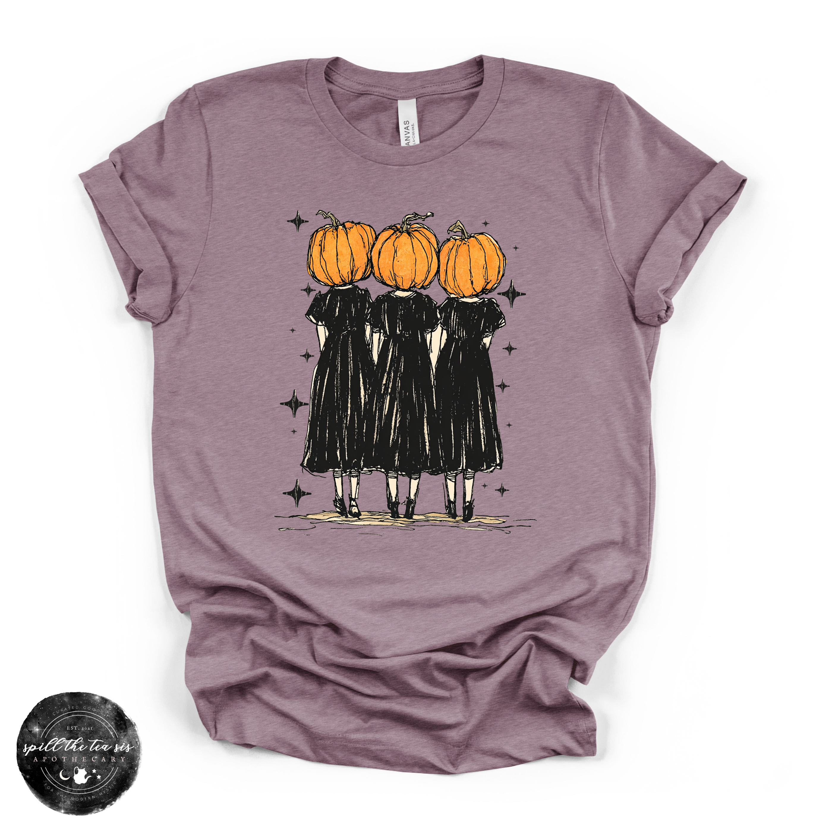 Pumpkin Heads Tee | Vintage Halloween Pumpkin People Graphic T-Shirt