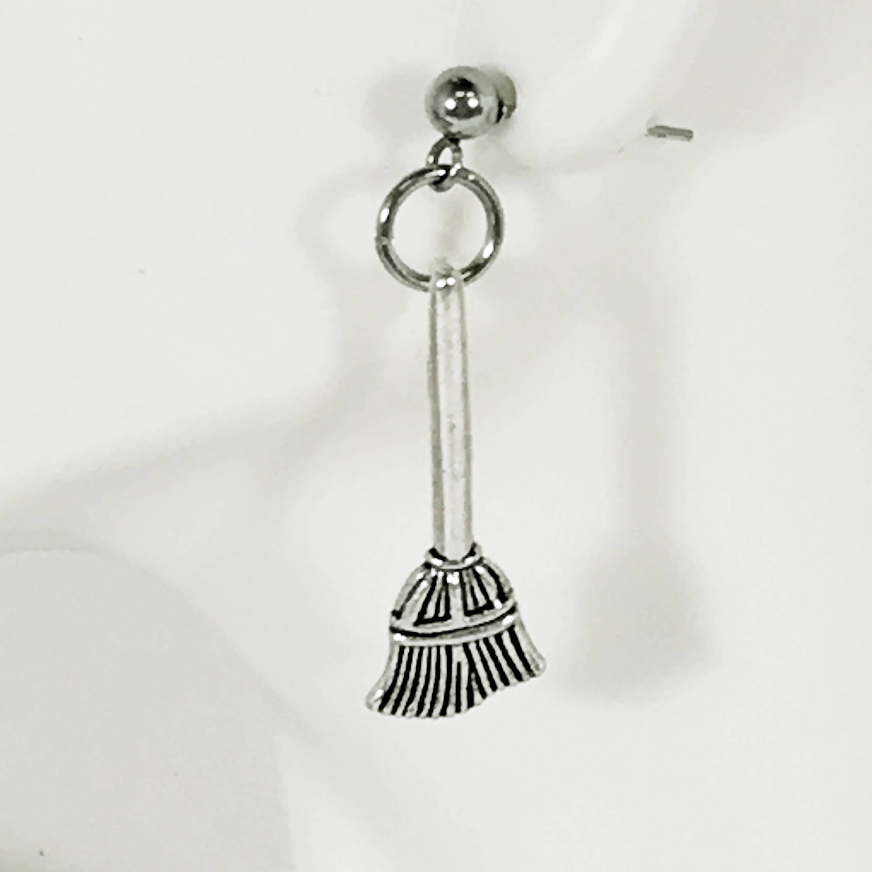 Witchy Earrings, Witch Broom Earrings, Halloween Costume Jewelry, Halloween Jewelry, Witch Earrings, Halloween Earrings, Halloween Gifts