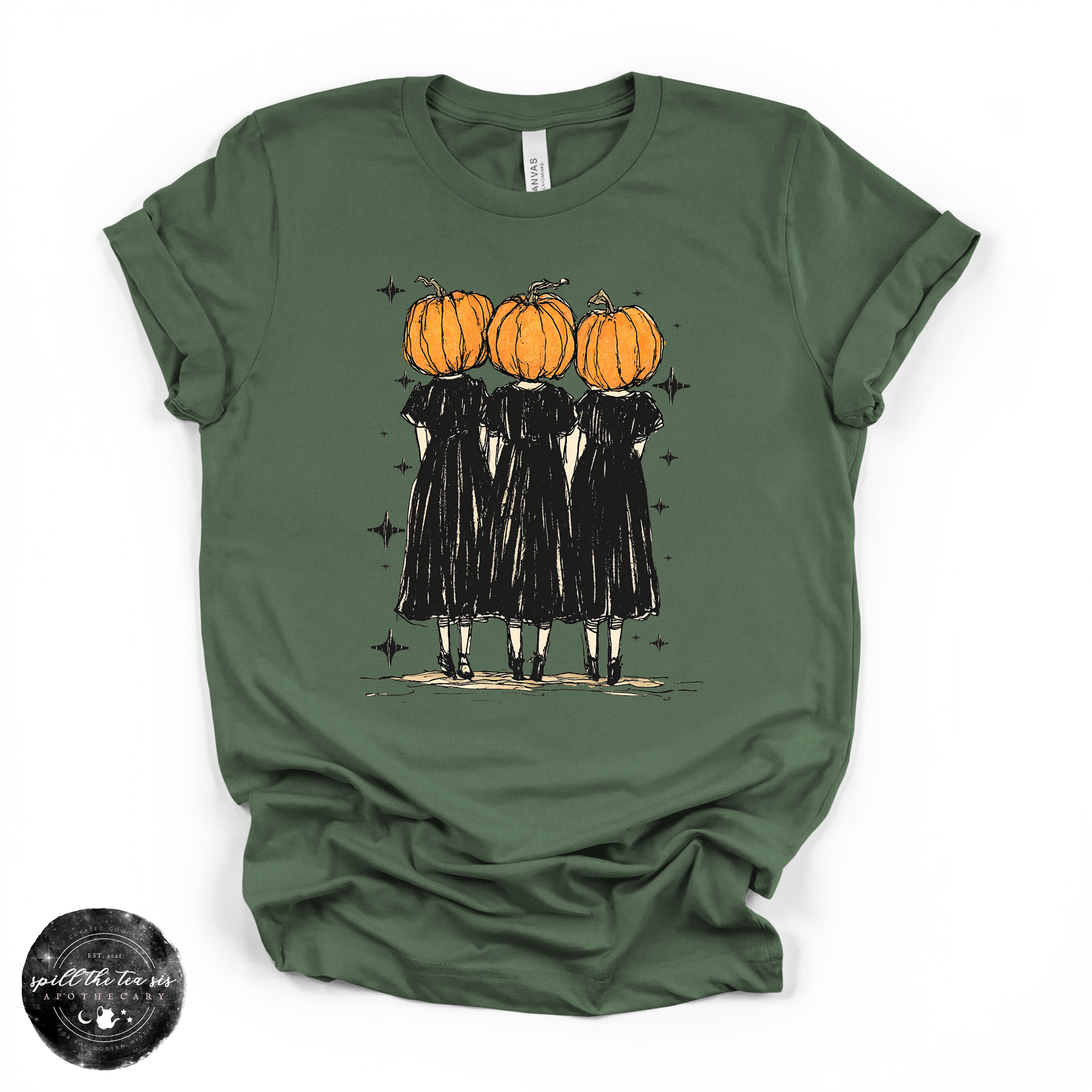 Pumpkin Heads Tee | Vintage Halloween Pumpkin People Graphic T-Shirt