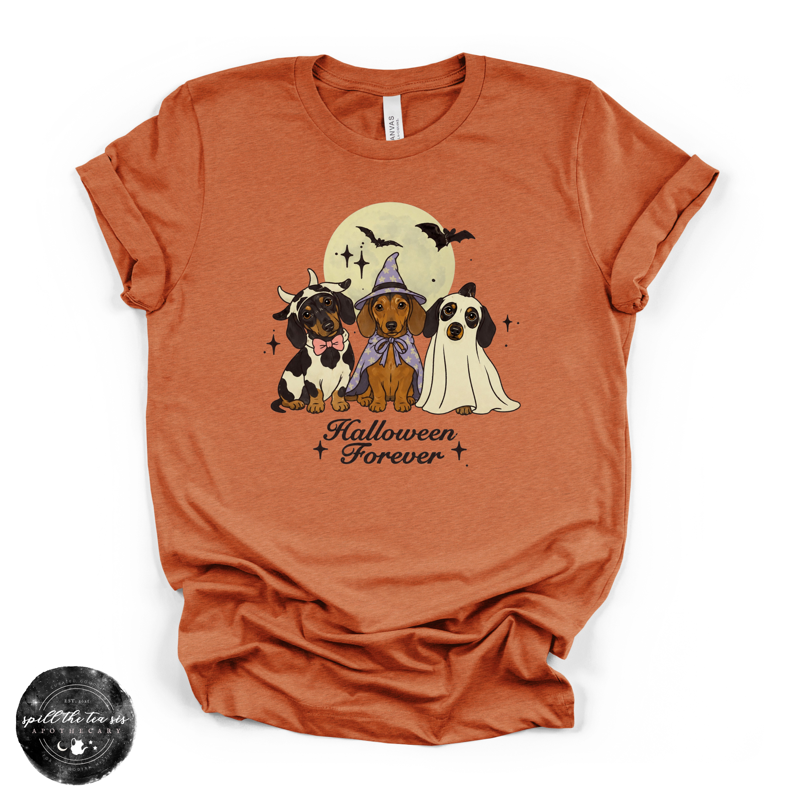 Dachshund Halloween Tee | Cute Halloween Wiener Dog Graphic T-Shirt