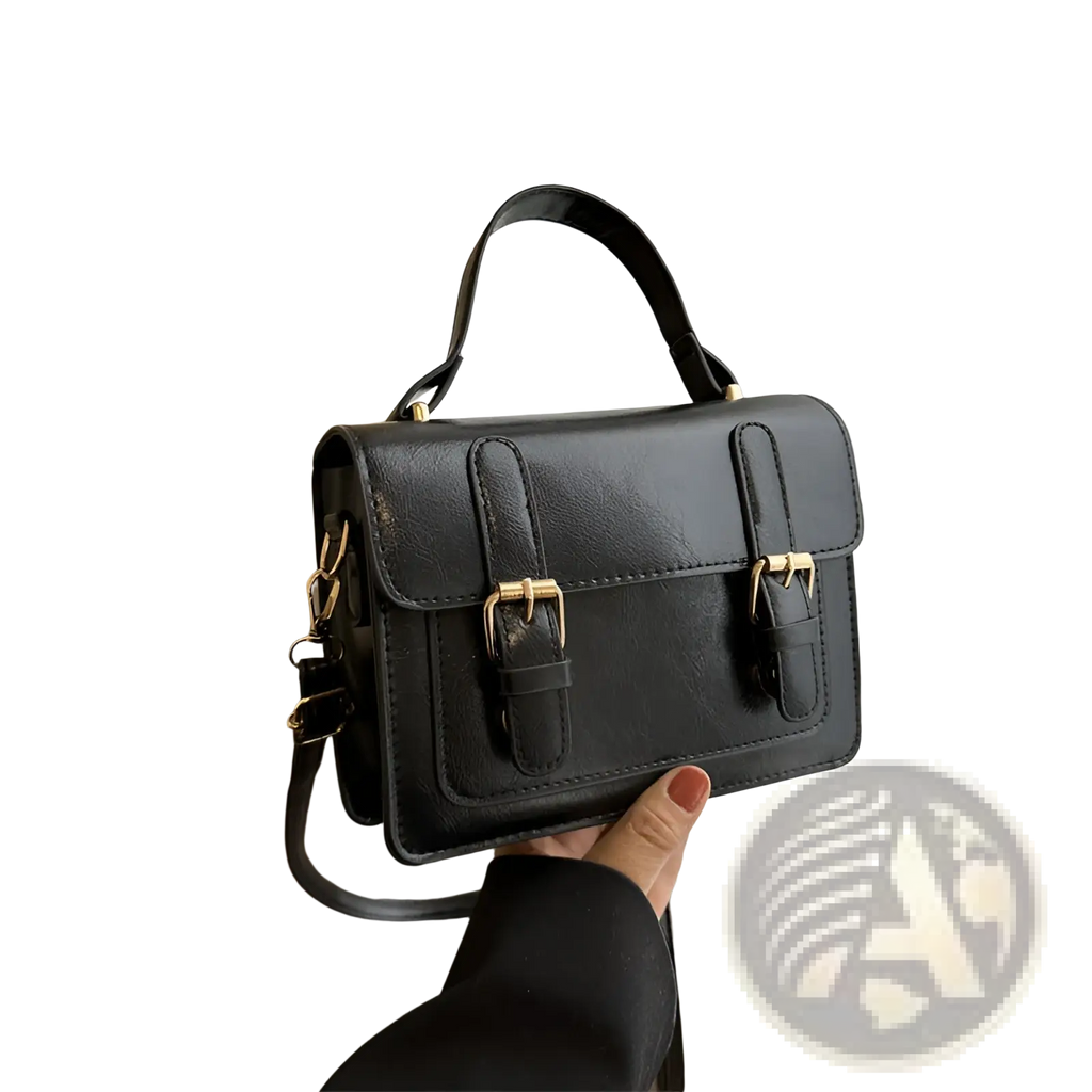 The Goldclasp Satchel | Vintage-Inspired Faux Leather Bag