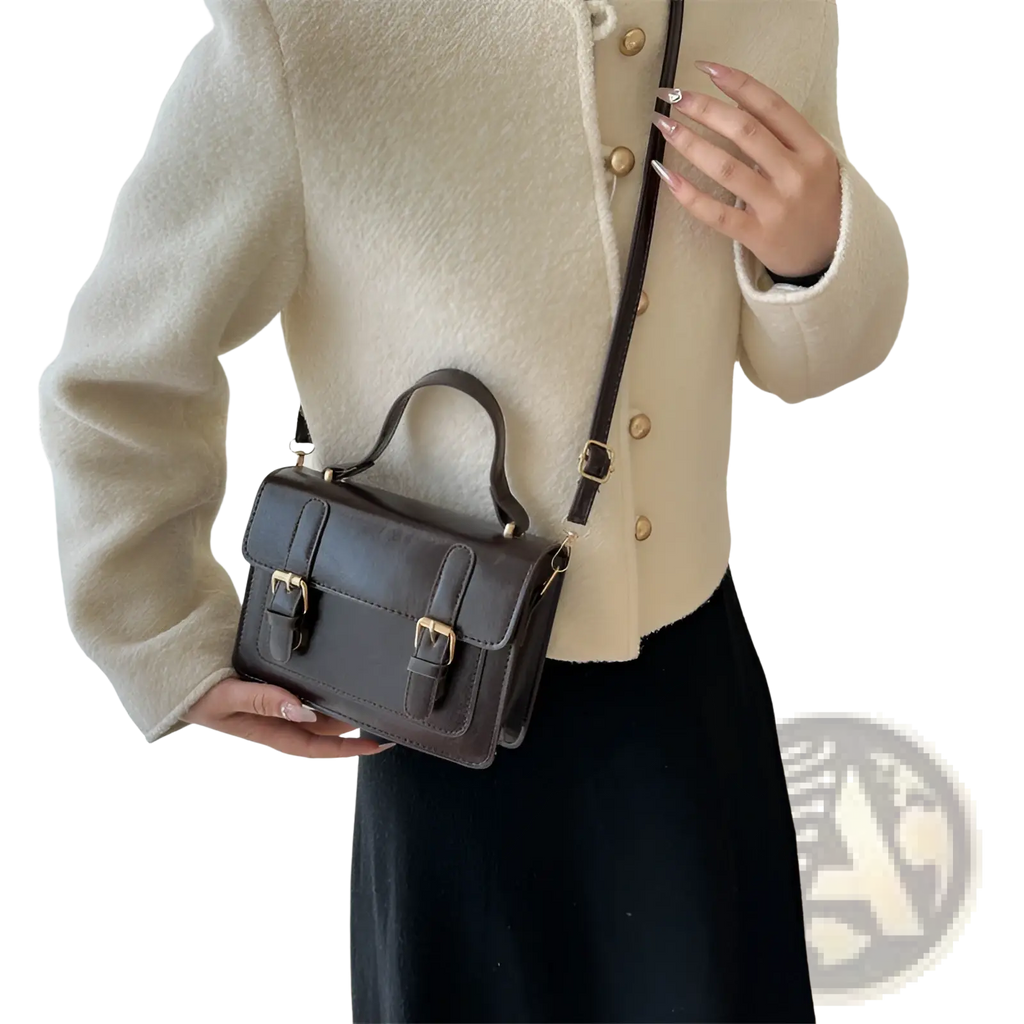 The Goldclasp Satchel | Vintage-Inspired Faux Leather Bag