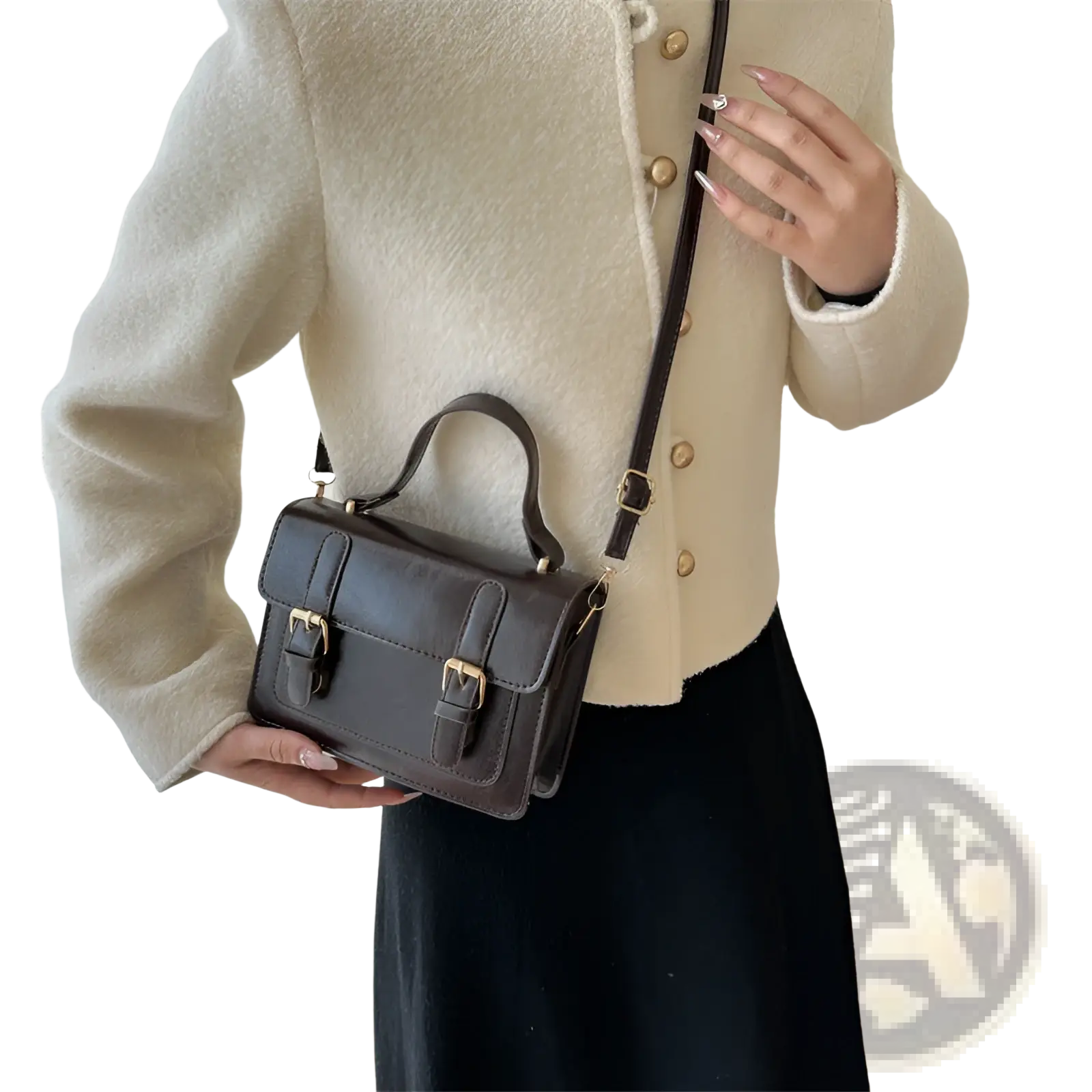 The Goldclasp Satchel | Vintage-Inspired Faux Leather Bag